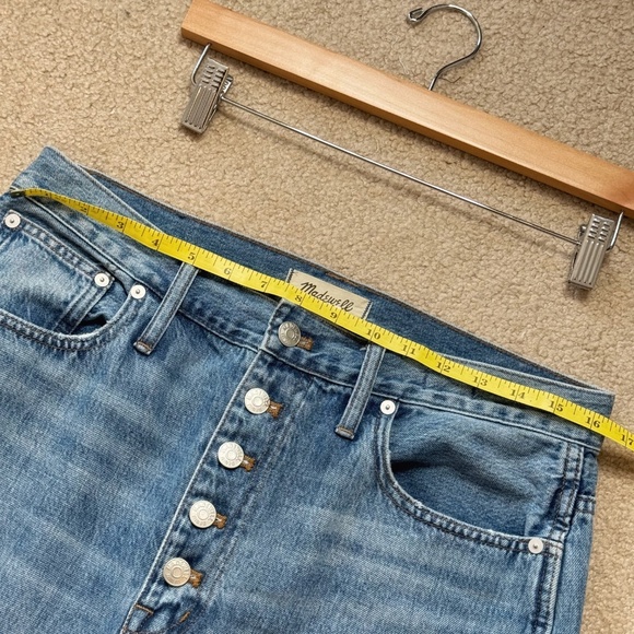 Madewell Jeans The Perfect Vintage Straight Button Fly Split Hem Denim Size 30 - Picture 7 of 11